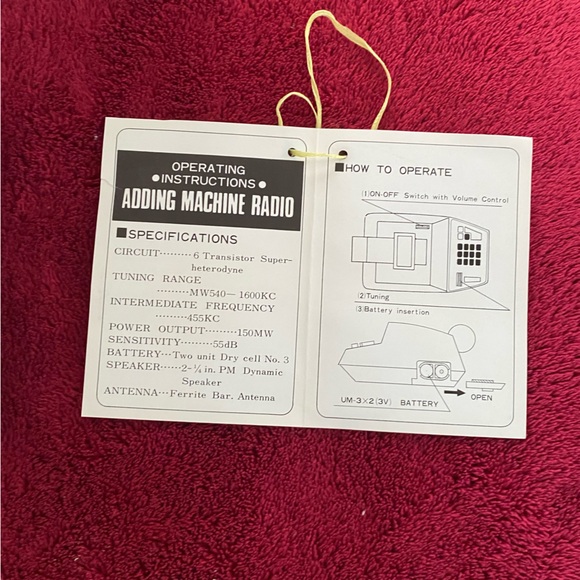 Vintage Novelty 202* Commodore Adding Machine Transistor Radio 1970’s - Picture 4 of 17